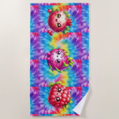 Krawatte-Dye Happy Dragon Fruit Strandtuch (Vorderseite)