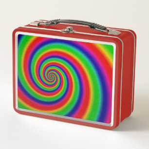 KRAWATTE-DYE Hippie 1960er Vintage Metal Lunch Box