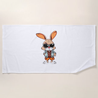 Krawatte-Dye Kaninchen Bunny Peace Sign Hippie Strandtuch