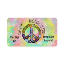 Krawatte-Dye-Kunst und Bohemische Visitenkarte für