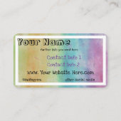 Krawatte-Dye-Kunst und Bohemische Visitenkarte für (Rückseite)