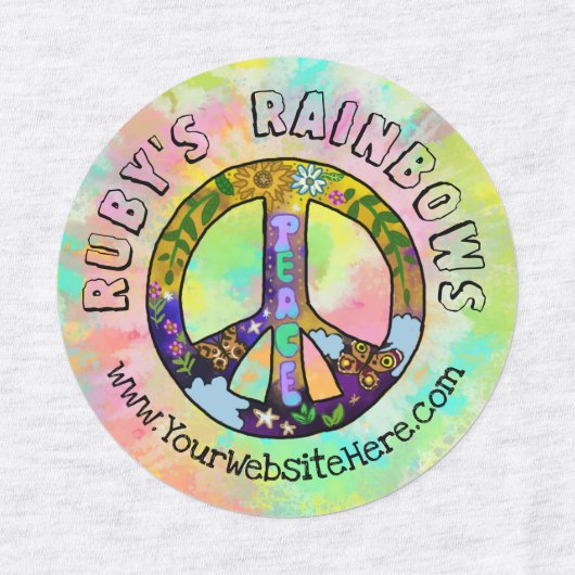 Krawatte-Dye-Kunst und Bohemisches Appreal Busines Etiketten (Design 2)