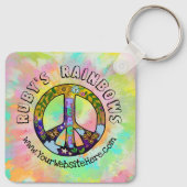 Krawatte-Dye-Kunst und Bohemisches Appreal Busines Schlüsselanhänger (Rückseite)