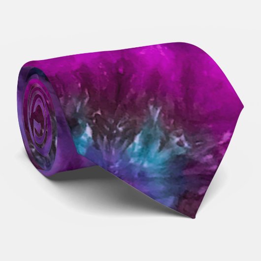 Krawatte-Dye Men's Krawatte in Purples, Blues und (Gerollt)