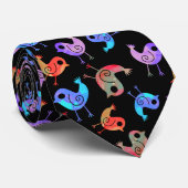 Krawatte-Dye Multicolor Birds Krawatte (Gerollt)