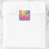 Krawatte-Dye Oktopus Quadratischer Aufkleber (Tasche)