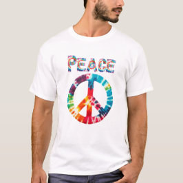 Krawatte-Dye Peace Sign Retro Style T-Shirt