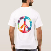 Krawatte-Dye Peace Sign Retro Style T-Shirt (Rückseite)