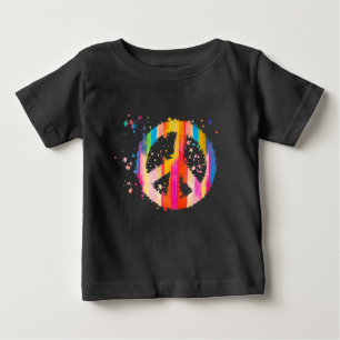 Krawatte Dye Peace Signature Hippie Bohemisch Fest Baby T-shirt
