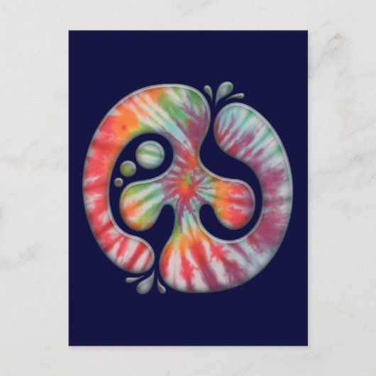 Krawatte Dye Peace Spill Postkarte (Vorderseite)