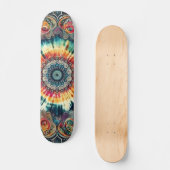 Krawatte Dye Psychedelic Circles Skateboard (Vorderseite)