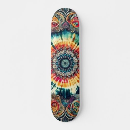 Krawatte Dye Psychedelic Circles Skateboard (Vorne)