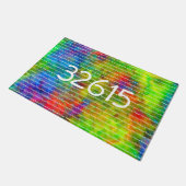 [Krawatte-Dye] Psychedelischer Regenbogen-Empfang Fußmatte (Schrägansicht)