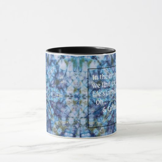 Krawatte-Dye-Tasse - Blue Mandala Tasse (Zentrum)