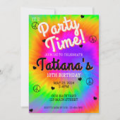 Krawatte-Dye zum Geburtstag Einladung, So Groovy! Einladung (Vorderseite)