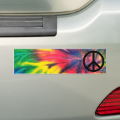 Krawatte Dyed Black Peace Sign Autoaufkleber (Auf Auto)