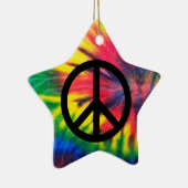 Krawatte Dyed Black Peace Sign Keramikornament (Rechts)