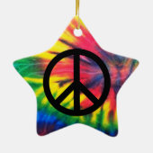 Krawatte Dyed Black Peace Sign Keramikornament (Hinten)