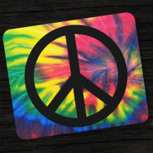 Krawatte Dyed Black Peace Sign