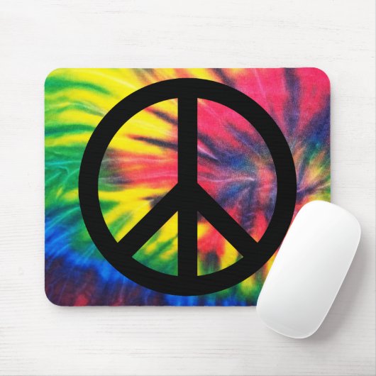 Krawatte Dyed Black Peace Sign Mousepad (Mit Mouse)