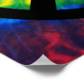 Krawatte Dyed Black Peace Sign Poster (Ecke)