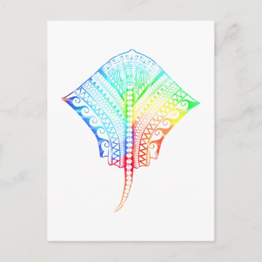 Krawatte Dyed Colors Stingray Postkarte (Vorderseite)