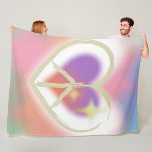 Krawatte Dyed Heart Peace Sign Fleecedecke