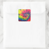 Krawatte Dyed Pattern Quadratischer Aufkleber (Tasche)