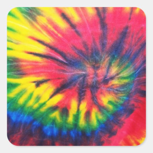 Krawatte Dyed Pattern Quadratischer Aufkleber (Vorderseite)