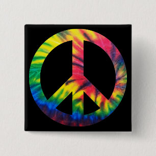 Krawatte Dyed Peace Button