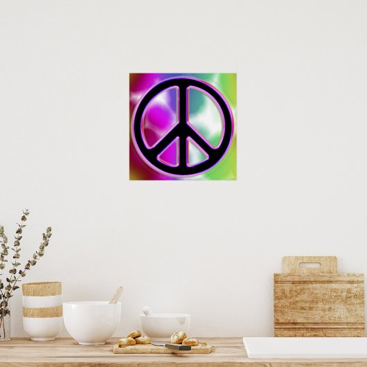Krawatte Dyed Peace Sign Poster (Küche)
