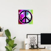 Krawatte Dyed Peace Sign Poster (Heimbüro)