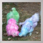 Krawatte Dyed Silkie Chickens in Pastellfarben Poster (Vorne)