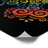 Krawatte-Dyed Sugar Skull Poster (Ecke)