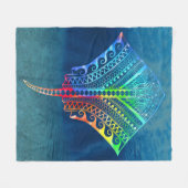 Krawatte Dyed Tribal Stingray Fleecedecke (Vorderseite (Horizontal))