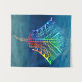 Krawatte Dyed Tribal Stingray Wandteppich (Vorderseite (Horizontal))