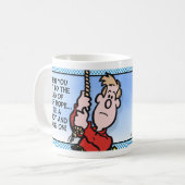 Krawatte ein Knoten und ein Fall an! Kaffeetasse (Vorderseite Links)