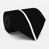 Krawatte eine weiße Linie auf schwarz (Gerollt)