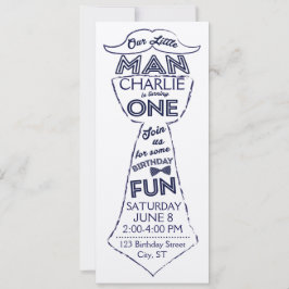 Krawatte/Einladung zum ersten Geburtstag Einladung