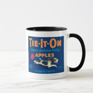 Krawatte es auf Apple-Aufkleber (blau) - Tieton, Tasse