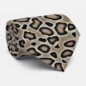 Krawatte Exotic Gold Black Animal Print (Gerollt)