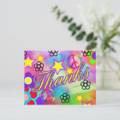 Krawatte Farbe danke Karte (Stehend Vorderseite)