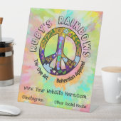 Krawatte-Farbkunst und Bohemisches Appreal Pedeste Sockelschild (In Situ)