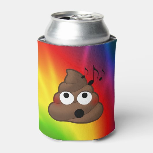 Krawatte - Farbmusik liebend Kack Emoji Can Cooler Dosenkühler (Kanne Vorderseite)