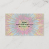 Krawatte-Farbstoff-Blast-Visitenkarte Visitenkarte (Rückseite)