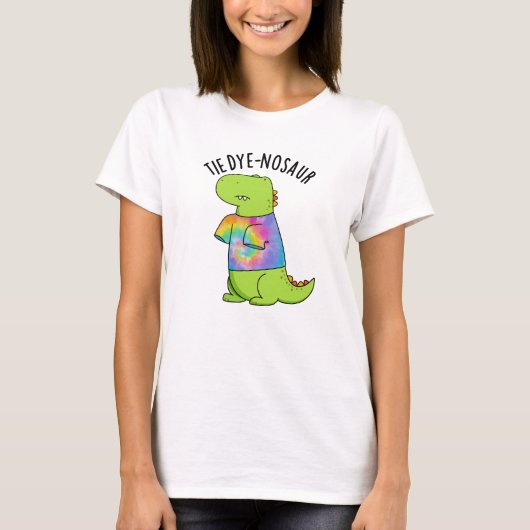 Krawatte-Farbstoff-Nosaur Funny Dinosaur Pun T-Shirt (Vorderseite)