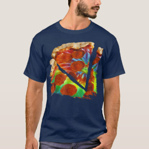 Krawatte-Farbstoff Pizza Rainbow Trippy 32705589 T-Shirt