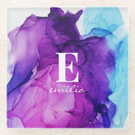 Krawatte-Farbstoff rosa, modern chic, kundenspezif Glasuntersetzer