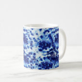 Krawatte-Farbstoff Shibori Marineblau gemusterte T Kaffeetasse (VorderseiteRechts)