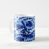 Krawatte-Farbstoff Shibori Marineblau gemusterte T Kaffeetasse (Vorderseite Links)